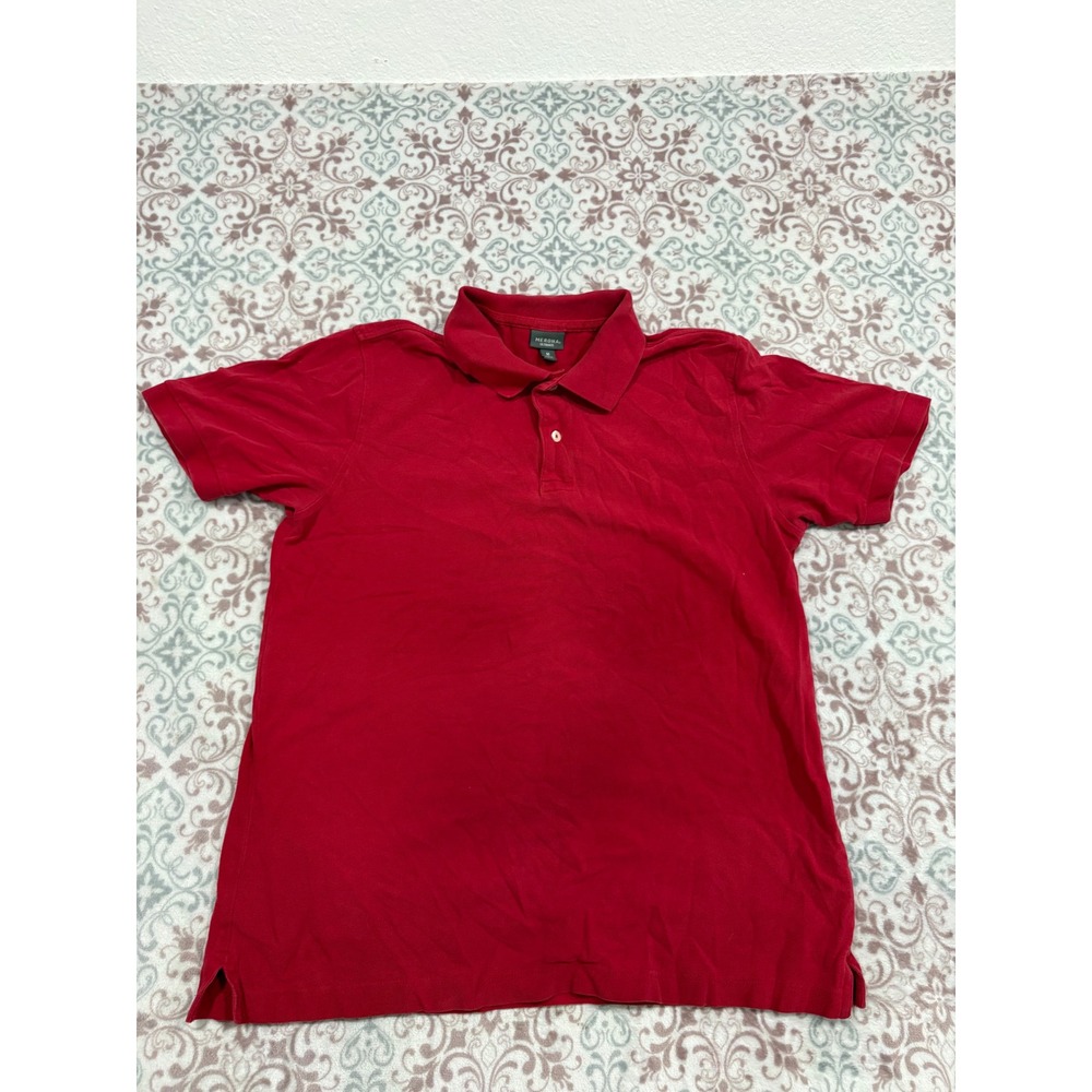 Merona Ultimate Mens Red Short Sleeve Pique Polo Shirt Size M